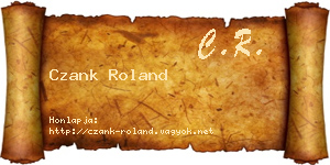 Czank Roland névjegykártya